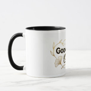 Caneca Somente Boas Vibrações - Design Minimalista Floral