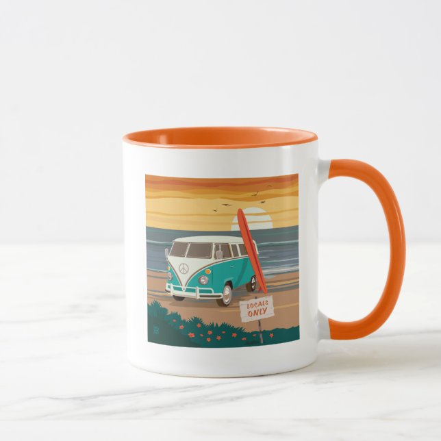 Caneca Somente locais | VW Surf Van (Direita)