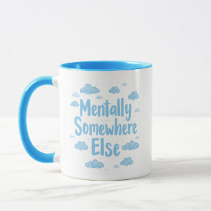 Caneca Sonhador do Dia de Pastel Azul Dizendo