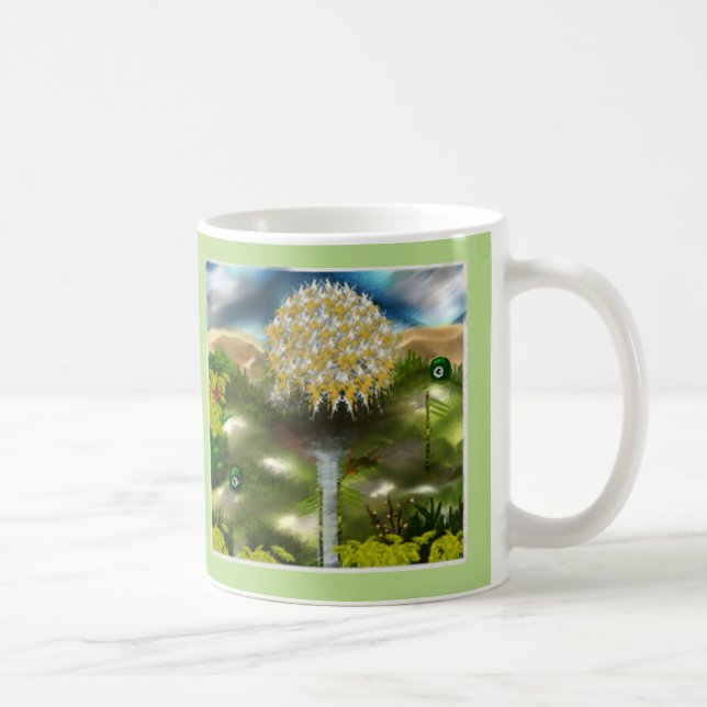 Caneca Sonho de Olhos Surreais de Dandelions (Direita)