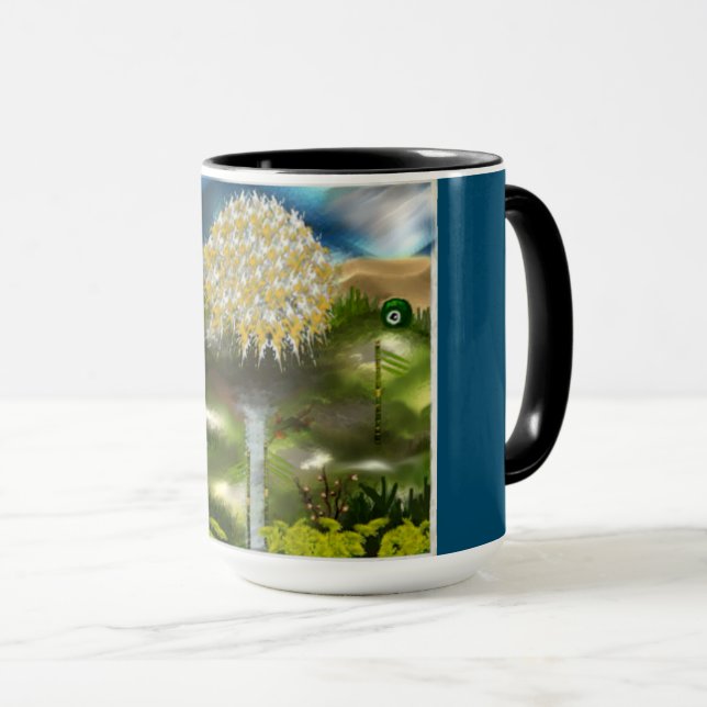 Caneca Sonho de Olhos Surreais de Dandelions (Frente Esquerda)