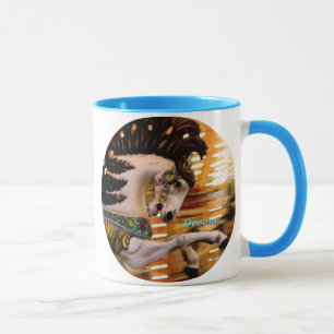 Caneca Sonho de pintura em cavalos de feliz