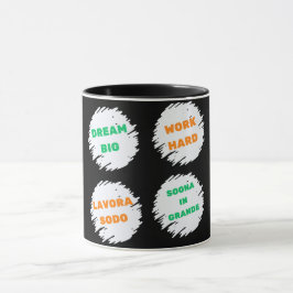 Caneca SONHO GRANDE, motivação para o DURO de trabalho