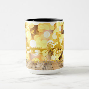Caneca Sonho Minimalista Romântico Flutuante de Amsterdã