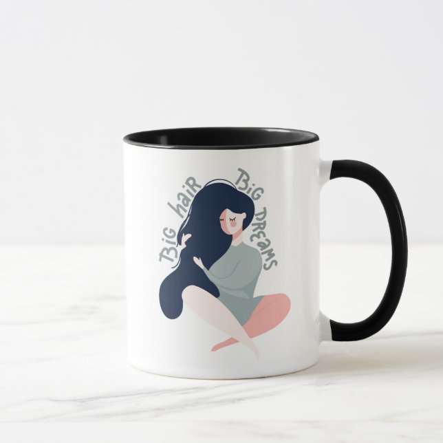 Caneca Sonhos grandes do cabelo grande (Direita)