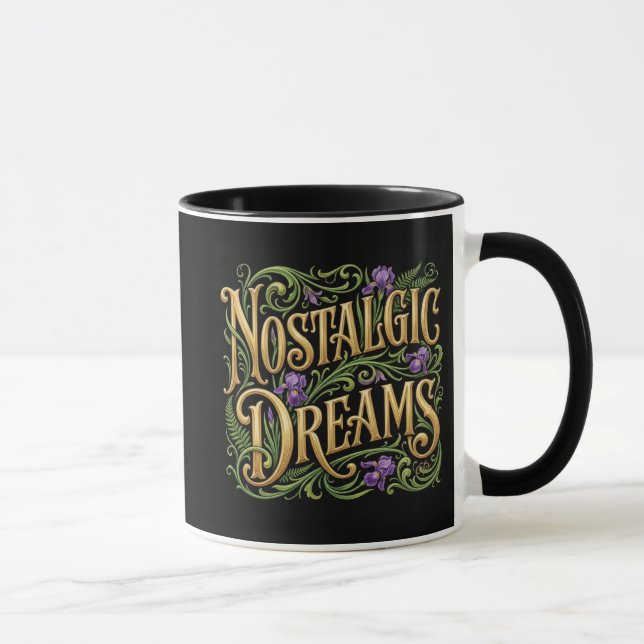 Caneca Sonhos Nostálgicos Preta (Direita)