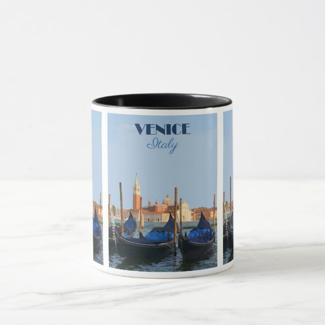 Caneca Sonhos venezianos: Poster de viagens Vintage Itáli (Centro)