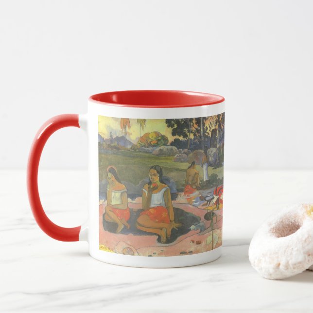 Caneca Sonolência Deliciosa de Paul Gauguin, Arte Antiga (Com Donut)