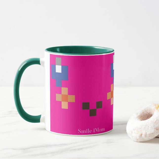 Caneca Sorria4Mãe Púrpura Mug com Sorriso (Com Donut)