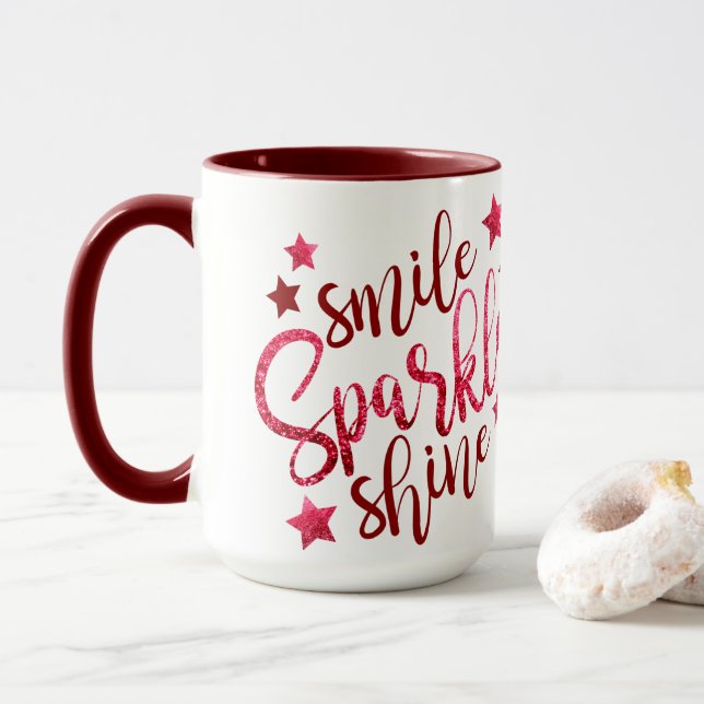 Caneca Sorria Brilhante Brilhante (Com Donut)