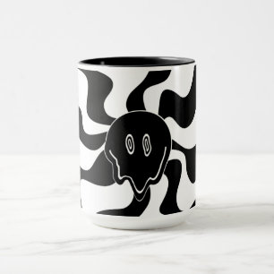 Caneca Sorria derretida - Preto e Branco