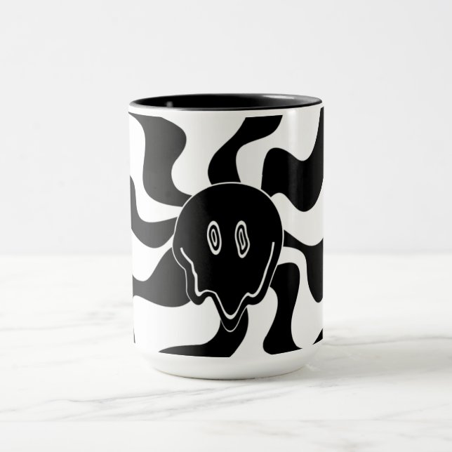 Caneca Sorria derretida - Preto e Branco (Centro)