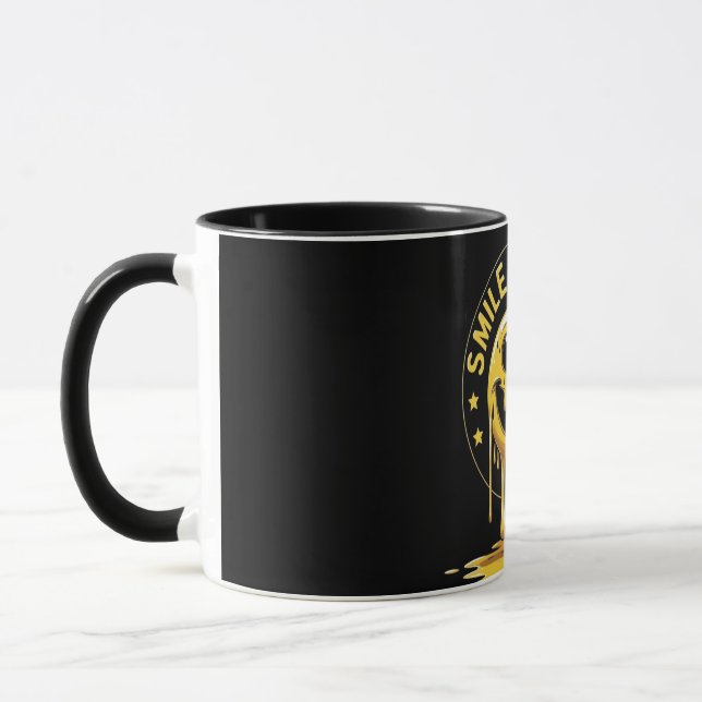Caneca Sorria, é uma lama clássica gratuita, 11 oz (Esquerda)