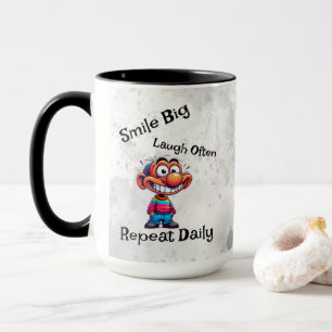 Caneca "Sorria grande, ria com frequência, repete diariam