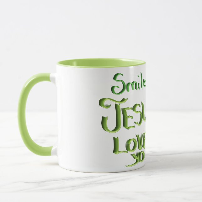 Caneca Sorria. JESUS AMA VOCÊ MUG (Esquerda)