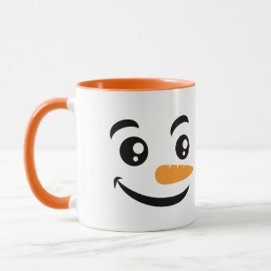 Caneca Sorrindo Cara de Snowman