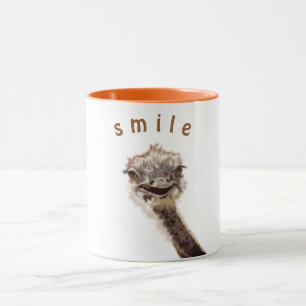 Caneca Sorriso Engraçado de Café Mug - Texto Personalizad