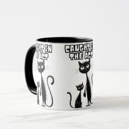 Caneca Sorrisos Sneaky: Kitten Preto com uma Companhia So