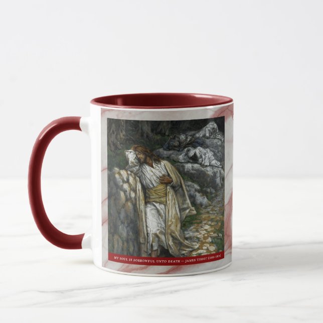 Caneca Sorrowful Rosary Mysteries Item #1: Agony (Esquerda)