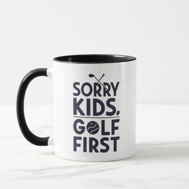Caneca Sorry Kids Golf First Bold Golf Humor Art (Esquerda)