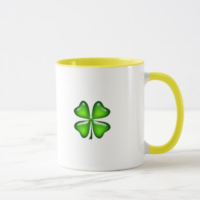 Caneca Sorte De Shamrock Verde Da Colheita Irlandesa (Direita)