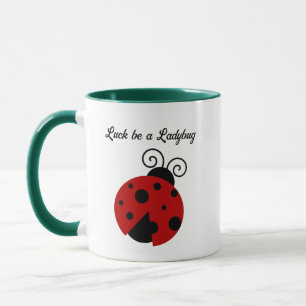 Caneca Sorte ser um belo cartoon Ladybug