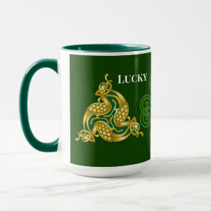 Caneca Sorte Sua Celta Design Saint Patrick's Green
