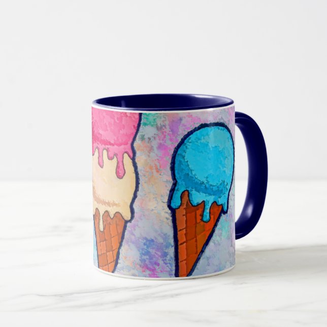 Caneca Sorvete Cones Café Mug (Frente Esquerda)