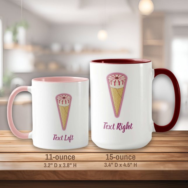 Caneca Sorvete de Cone Açúcar (Criador carregado)