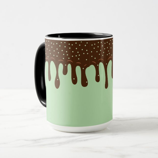 Caneca Sorvete de Matcha, Cobertura de Choco Derretido e  (Frente Esquerda)