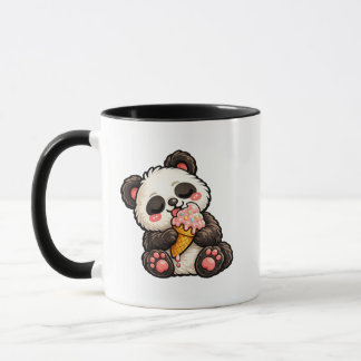 Caneca Sorvete de Panda Fofo
