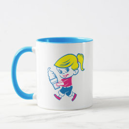 Caneca Sorvete Girl Mug de azul
