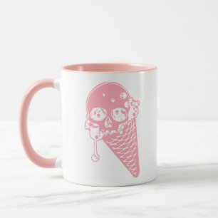 Caneca Sorvete Rosa Cone Mug