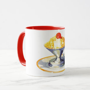 Caneca Sorvete Vintage sundae retro sobremesa comida