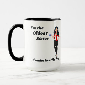 Caneca Sou a irmã mais velha, faço as regras