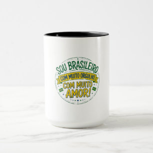 Caneca Sou Brasileiro Com Muito Orgulho Vintage