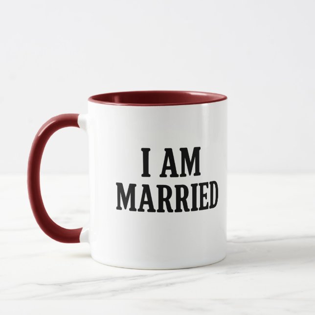 Caneca Sou Casado Engraçado Coffee Mug - Presente para Ca (Esquerda)