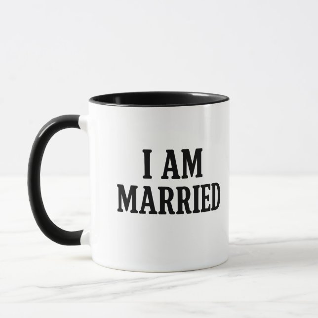 Caneca Sou Casado Engraçado Coffee Mug - Presente para Ca (Esquerda)