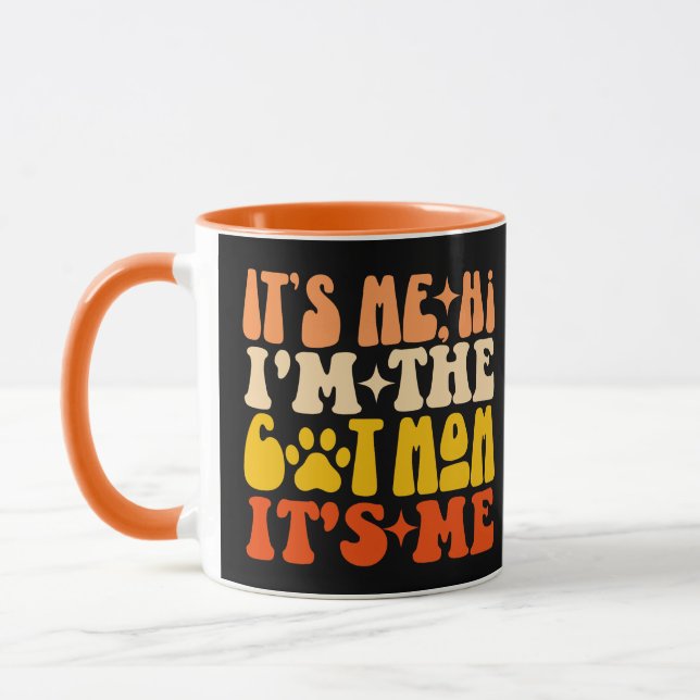 Caneca Sou eu, sou a mãe do gato. Sou eu, mãe do gato. (Esquerda)
