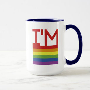 Caneca Sou Gay Sinalizador arco-íris