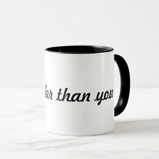 Caneca "Sou mais legal que você" Script Font White Mug
