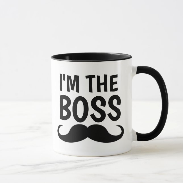 CANECA SOU O CHEFE, MUSTACHE CAFÉ MUG (Direita)