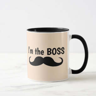 CANECA SOU O CHEFE, MUSTACHE CAFÉ MUG