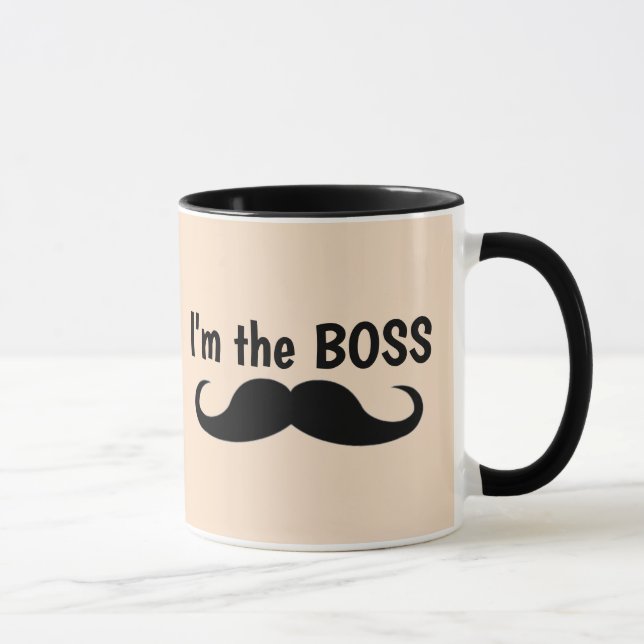 CANECA SOU O CHEFE, MUSTACHE CAFÉ MUG (Direita)