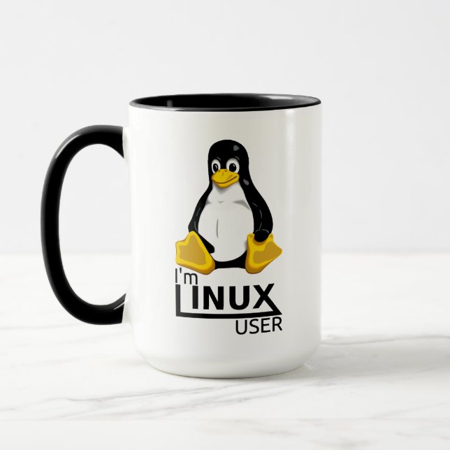 Caneca Sou o usuário do Linux (Esquerda)