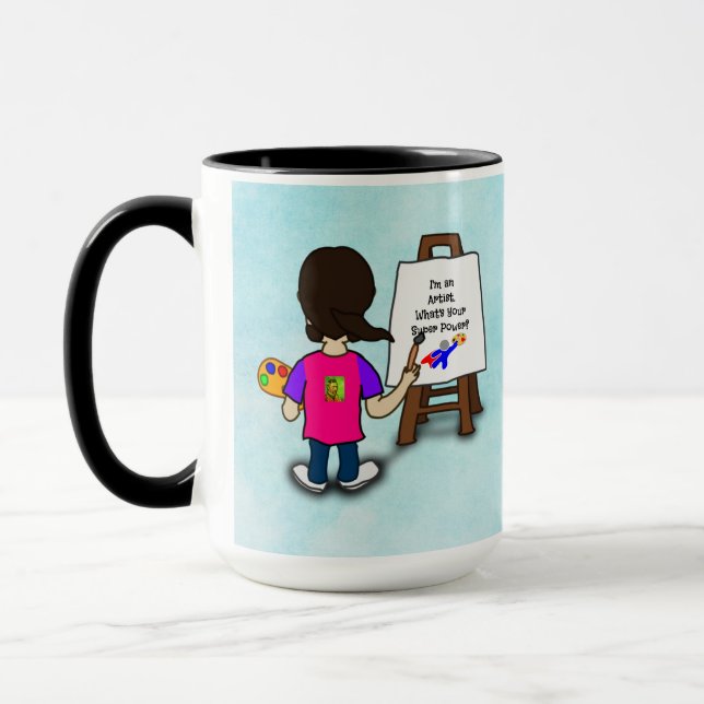 Caneca sou um artista...modelo, personalize, (Esquerda)