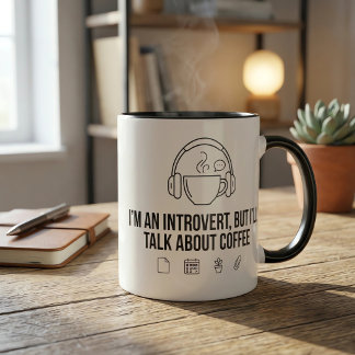 Caneca Sou um Introvertido Mas Vou Falar Sobre Café Diver