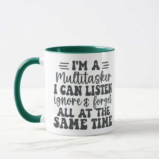 Caneca Sou um Multitarefa que posso ouvir Ignorar e esque (Esquerda)