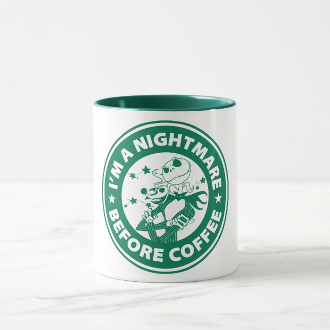 Caneca Sou um pesadelo antes do café (Centro)