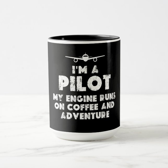 Caneca Sou um piloto engraçado | café e aventura (Centro)